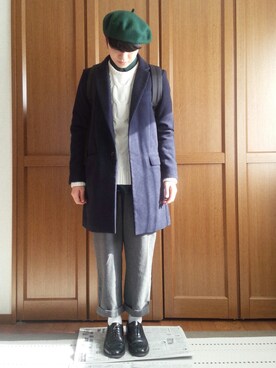 チェスターコートを使った 緑のシャツ の人気ファッションコーディネート Wear