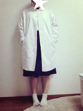 「URBAN RESEARCH（アーバンリサーチ）のアイテム（ステンカラーコート）」を使った、y u   ◎◎さん（レディース・152cm）の春コーディネート