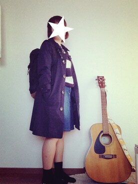 「LOWRYS FARM（ローリーズファーム）のアイテム（ステンカラーコート）」を使った、y u   ◎◎さん（レディース・152cm）の春コーディネート
