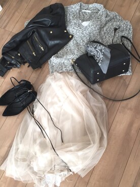 「Language（ランゲージ）のアイテム（ジャケット/アウター）」を使った、yu424さん（レディース・153cm）の春コーディネート