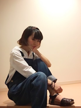 「rivet & surge（リベットアンドサージ）のアイテム（サロペット/オーバーオール）」を使った、bouxxxさん（レディース・155cm）の夏コーディネート