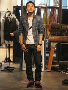 「URBAN RESEARCH（アーバンリサーチ）のアイテム（ニットキャップ/ビーニー）」を使った、takuさん（メンズ・178cm）の秋コーディネート