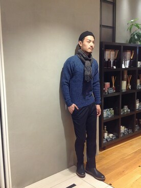 「URBAN RESEARCH（アーバンリサーチ）のアイテム（ニットキャップ/ビーニー）」を使った、takuさん（メンズ・178cm）の秋コーディネート