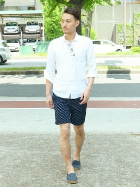 「URBAN RESEARCH（アーバンリサーチ）のアイテム（その他シューズ）」を使った、takuさん（メンズ・178cm）の夏コーディネート