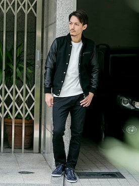 「URBAN RESEARCH（アーバンリサーチ）のアイテム（スタジャン）」を使った、takuさん（メンズ・178cm）の秋コーディネート