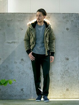 「URBAN RESEARCH（アーバンリサーチ）のアイテム（ミリタリージャケット）」を使った、takuさん（メンズ・178cm）の秋コーディネート