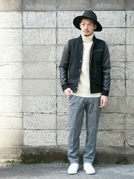 「URBAN RESEARCH（アーバンリサーチ）のアイテム（スタジャン）」を使った、takuさん（メンズ・178cm）の秋コーディネート