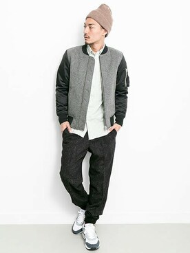 「URBAN RESEARCH（アーバンリサーチ）のアイテム（ミリタリージャケット）」を使った、takuさん（メンズ・178cm）の秋コーディネート