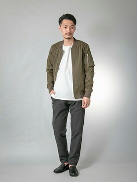 「URBAN RESEARCH（アーバンリサーチ）のアイテム（MA-1）」を使った、takuさん（メンズ・178cm）の秋コーディネート
