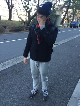 「BEAUTY&YOUTH UNITED ARROWS（ビューティーアンドユースユナイテッドアローズ）のアイテム（ダッフルコート）」を使った、sudoさん（メンズ・173cm）の冬コーディネート