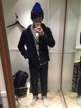「BEAUTY&YOUTH UNITED ARROWS（ビューティーアンドユースユナイテッドアローズ）のアイテム（ダッフルコート）」を使った、sudoさん（メンズ・173cm）の冬コーディネート