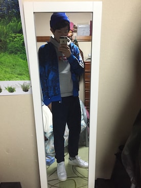 「アイテム（ジャージ）」を使った、sudoさん（メンズ・173cm・20代）の春コーディネート