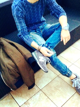 「BAYFLOW(BAYFLOW)」｜「アイテム（ミリタリージャケット）」を使った、tidewearさん（メンズ・178cm）の冬コーディネート