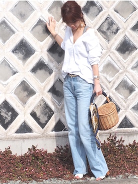 「MUSE（ミューズ）のアイテム（バッグ）」を使った、m7mさん（レディース・157cm）の春コーディネート