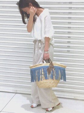 「MUSE（ミューズ）のアイテム（トップス）」を使った、m7mさん（レディース・157cm）の夏コーディネート