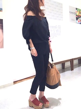 「MUSE（ミューズ）のアイテム（パンツ）」を使った、m7mさん（レディース・157cm）の夏コーディネート