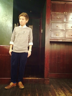 「CASPER JOHN（キャスパージョン）のアイテム」を使った、新庄 健太【PRESENCE】さん（メンズ・160cm）の春コーディネート