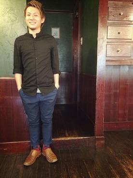 「アイテム（その他シューズ）」を使った、新庄 健太【PRESENCE】さん（メンズ・160cm・20代）の春コーディネート