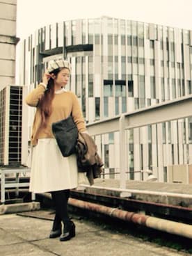 「AMIW（アミウ）のアイテム」を使った、SEA BERTHさん（レディース・163cm）の秋コーディネート