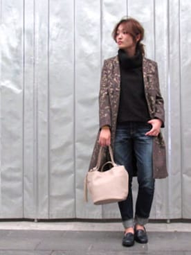 「JUN OKAMOTO（ジュンオカモト）のアイテム」を使った、SEA BERTHさん（レディース・163cm）の秋コーディネート