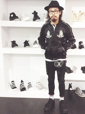 「Slightly Numb（スライトリーナム）のアイテム（パンツ）」を使った、XACNさん（メンズ・175cm）の秋コーディネート