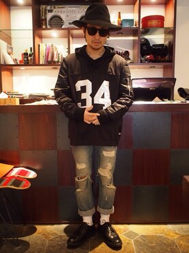 「PHENOMENON（フェノメノン）のアイテム（ブルゾン）」を使った、TAKAさん（メンズ・162cm）の春コーディネート