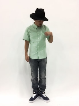 「CHAPTER WORLD PREMIUM（チャプターワールドプレミアム）のアイテム（シューズ）」を使った、B-chanさん（メンズ・168cm）の春コーディネート