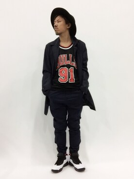 「MACKINTOSH PHILOSOPHY（ﾏｯｷﾝﾄｯｼｭ ﾌｨﾛｿﾌｨｰ）のアイテム（ステンカラーコート）」を使った、B-chanさん（メンズ・168cm）の春コーディネート