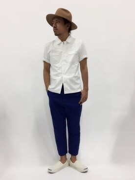 「CABANE de ZUCCa（カバンドズッカ）のアイテム（パンツ）」を使った、B-chanさん（メンズ・168cm）の春コーディネート