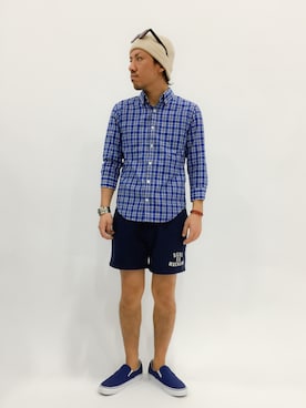 「スウェットショーツ」｜B-chanさん（メンズ・168cm）の春コーディネート