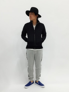 「HALB（ハルプ）のアイテム（ブルゾン）」を使った、B-chanさん（メンズ・168cm）の春コーディネート