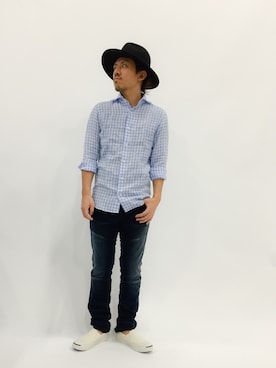 「HALB（ハルプ）のアイテム」を使った、B-chanさん（メンズ・168cm）の春コーディネート