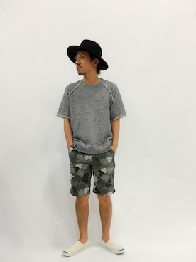 「ADPOSION（アドポーション）のアイテム（パンツ）」を使った、B-chanさん（メンズ・168cm）の春コーディネート