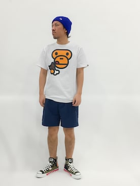 「NANO universe（ナノユニバース）のアイテム（ニットキャップ/ビーニー）」を使った、B-chanさん（メンズ・168cm）の春コーディネート