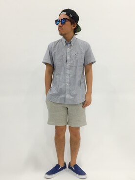 「スウェットショーツ」｜B-chanさん（メンズ・168cm）の春コーディネート