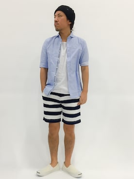 「SHIPS JET BLUE（シップスジェットブルー）のアイテム（ベスト）」を使った、B-chanさん（メンズ・168cm）の春コーディネート