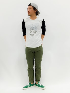 「BEN DAVIS/PROJECT LINE（ベンデイビスプロジェクトライン）のアイテム」を使った、B-chanさん（メンズ・168cm）の夏コーディネート