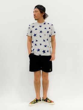 「Lightning Bolt（ライトニングボルト）のアイテム（パンツ）」を使った、B-chanさん（メンズ・168cm）の夏コーディネート