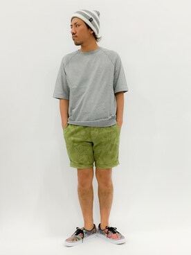 「SHIPS JET BLUE（シップスジェットブルー）のアイテム（ニットキャップ/ビーニー）」を使った、B-chanさん（メンズ・168cm）の夏コーディネート