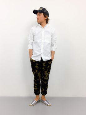 「WEGO（ウィゴー）のアイテム（その他シューズ）」を使った、B-chanさん（メンズ・168cm）の夏コーディネート