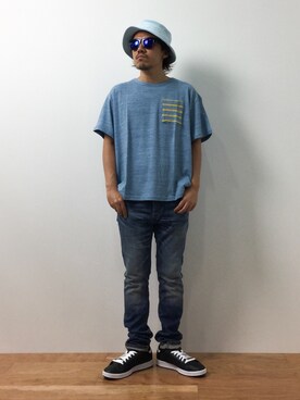 「B'2nd re'qua（ビーセカンドレクア）のアイテム」を使った、B-chanさん（メンズ・168cm）の夏コーディネート