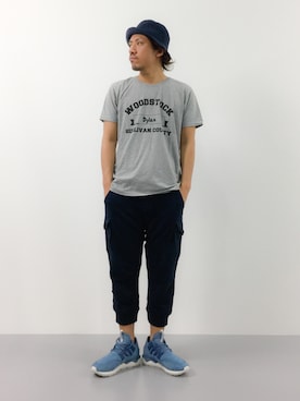 「L.H.P（エルエイチピー）のアイテム（カーゴパンツ）」を使った、B-chanさん（メンズ・168cm）の夏コーディネート
