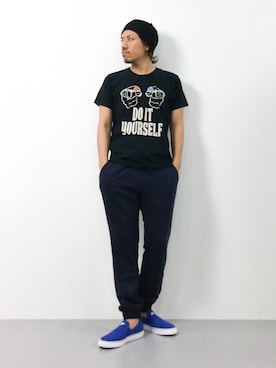 「JOURNAL STANDARD relume（ジャーナルスタンダード　レリューム）のアイテム（ニットキャップ/ビーニー）」を使った、B-chanさん（メンズ・168cm）の夏コーディネート