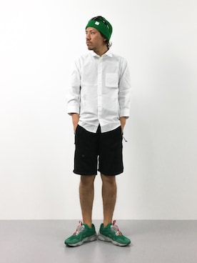 「ADPOSION（アドポーション）のアイテム（帽子）」を使った、B-chanさん（メンズ・168cm）の夏コーディネート