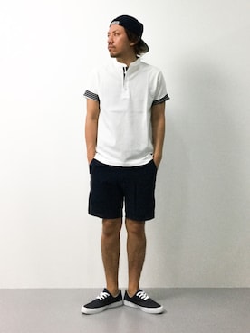 「surt（サート）のアイテム（帽子）」を使った、B-chanさん（メンズ・168cm）の夏コーディネート