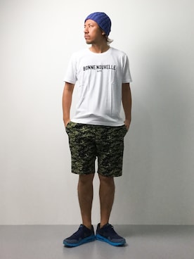 「24SURF_（トゥーフォーサーフ）のアイテム」を使った、B-chanさん（メンズ・168cm）の夏コーディネート