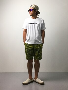 「BURTON（バートン）のアイテム（キャップ）」を使った、B-chanさん（メンズ・168cm）の夏コーディネート