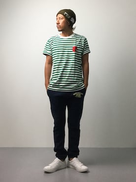 「SUBLIME（サブライム）のアイテム（帽子）」を使った、B-chanさん（メンズ・168cm）の夏コーディネート