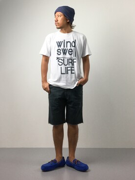 「UGG（アグ）のアイテム」を使った、B-chanさん（メンズ・168cm）の夏コーディネート