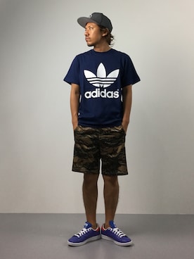 「PROJECT SR'ES（プロジェクトエスアールエス）のアイテム（帽子）」を使った、B-chanさん（メンズ・168cm）の夏コーディネート